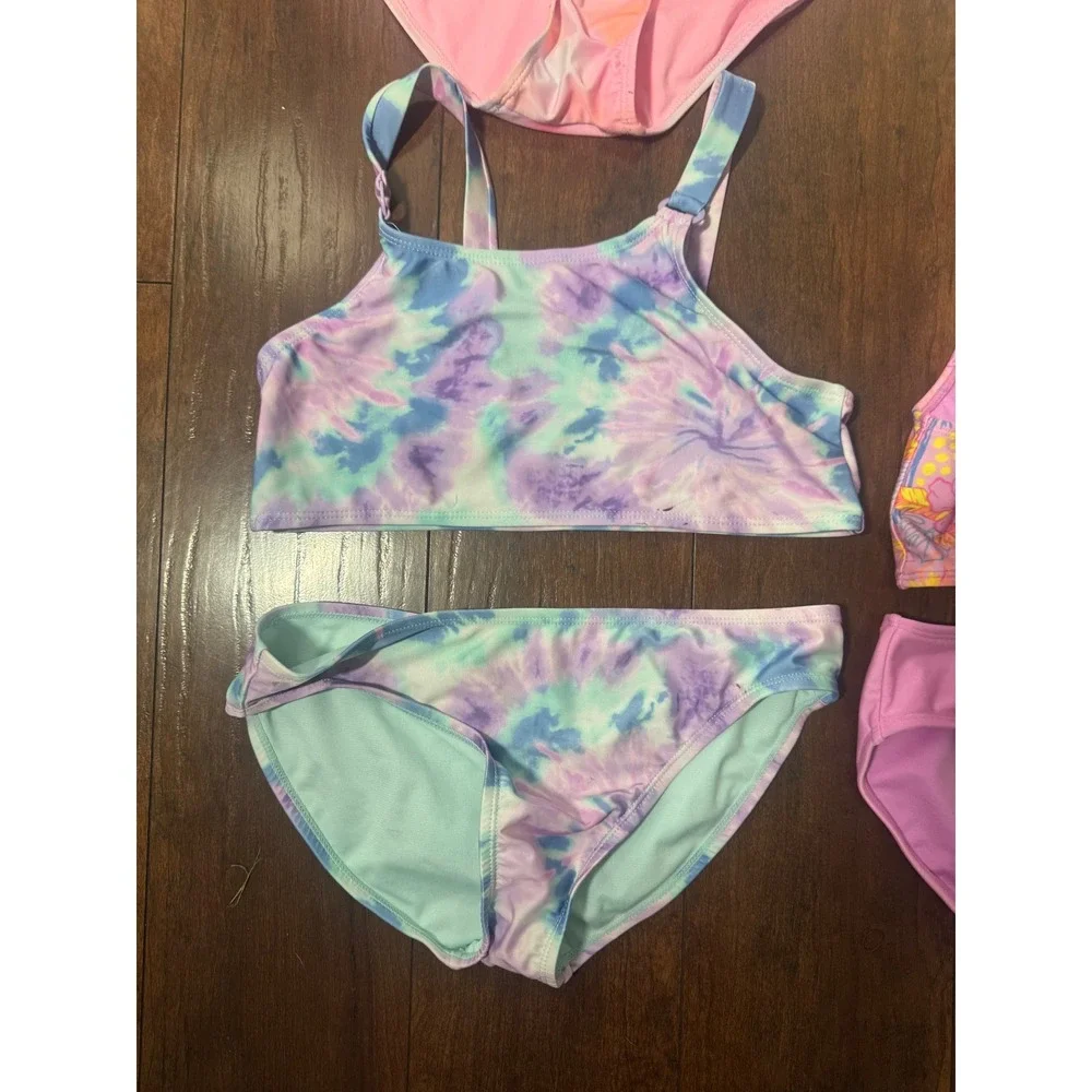 Wonder Nation Girls Swimwear Lot Size 10-12 Multicolor Good Mixed Styles 11pc